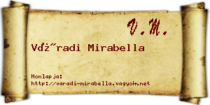 Váradi Mirabella névjegykártya